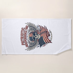 Patriotic Bandanna Rocker Old Glory Music Rock Met Beach Towel