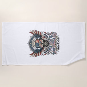 Patriotic Bandanna Rocker Old Glory Music Rock Met Beach Towel