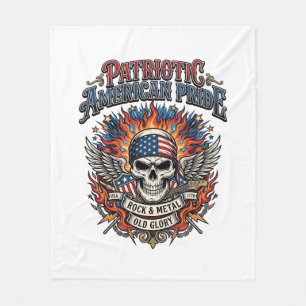 Patriotic Bandanna Rocker Old Glory Music Rock Met Fleece Blanket