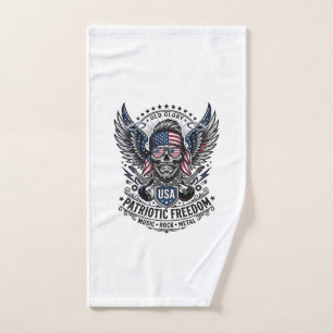 Patriotic Bandanna Rocker Old Glory Music Rock Met Hand Towel