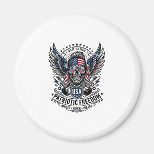 Patriotic Bandanna Rocker Old Glory Music Rock Met Magnet