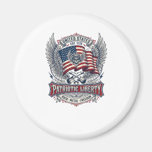 Patriotic Bandanna Rocker Old Glory Music Rock Met Magnet