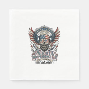 Patriotic Bandanna Rocker Old Glory Music Rock Met Napkin