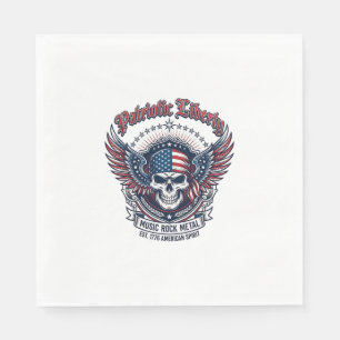 Patriotic Bandanna Rocker Old Glory Music Rock Met Napkin