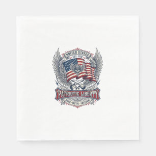 Patriotic Bandanna Rocker Old Glory Music Rock Met Napkin