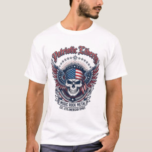 Patriotic Bandanna Rocker Old Glory Music Rock Met T-Shirt