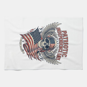 Patriotic Bandanna Rocker Old Glory Music Rock Met Tea Towel