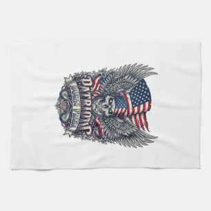 Patriotic Bandanna Rocker Old Glory Music Rock Met Tea Towel