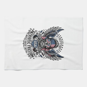 Patriotic Bandanna Rocker Old Glory Music Rock Met Tea Towel
