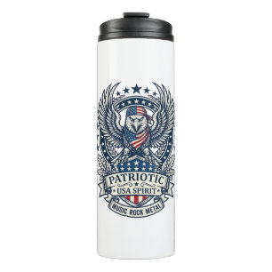 Patriotic Bandanna Rocker Old Glory Music Rock Met Thermal Tumbler