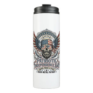 Patriotic Bandanna Rocker Old Glory Music Rock Met Thermal Tumbler