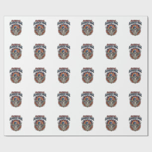 Patriotic Bandanna Rocker Old Glory Music Rock Met Wrapping Paper