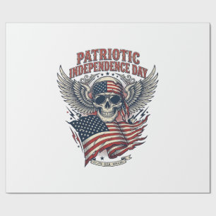 Patriotic Bandanna Rocker Old Glory Music Rock Met Wrapping Paper