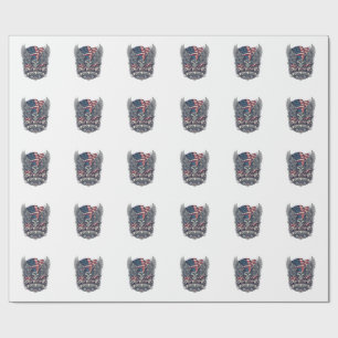 Patriotic Bandanna Rocker Old Glory Music Rock Met Wrapping Paper