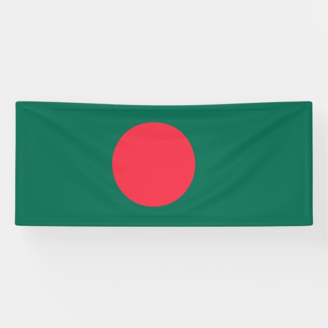 Patriotic Bangladeshi Flag Banner (Horizontal)