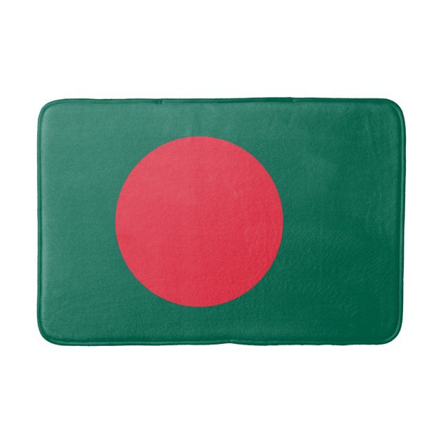 Patriotic Bangladeshi Flag Bath Mat (Front)
