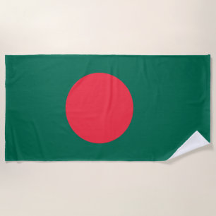 Patriotic Bangladeshi Flag Beach Towel