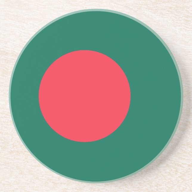 Patriotic Bangladeshi Flag Coaster (Front)
