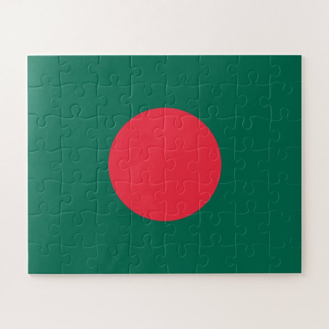 Patriotic Bangladeshi Flag Jigsaw Puzzle (Horizontal)