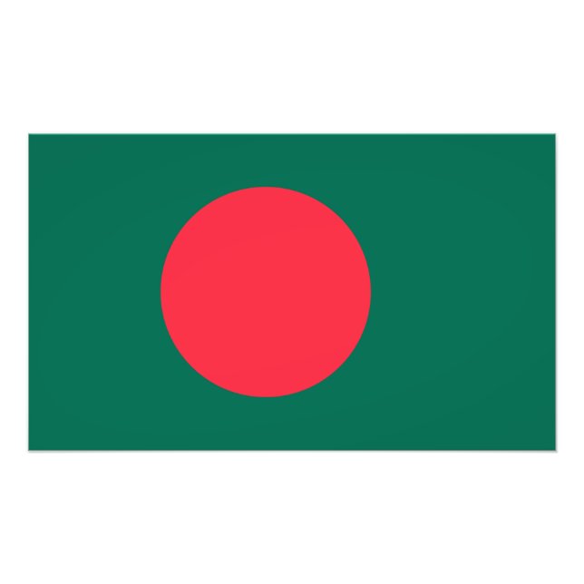 Patriotic Bangladeshi Flag Photo Print (Front)