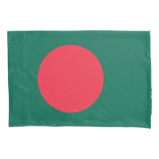 Patriotic Bangladeshi Flag Pillowcase (Front)