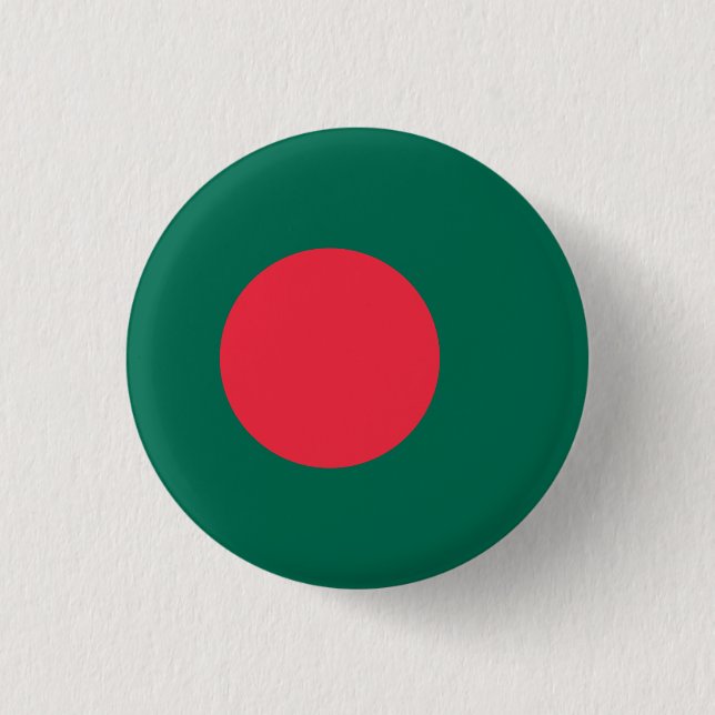Patriotic Bangladeshi Flag Pinback Button (Front)