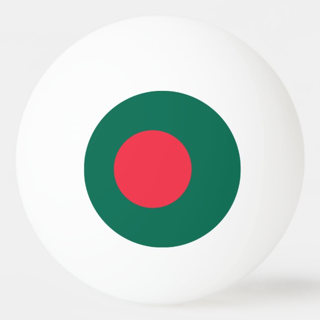 Patriotic Bangladeshi Flag Ping-Pong Ball (Front)