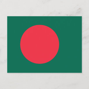 Patriotic Bangladeshi Flag Postcard