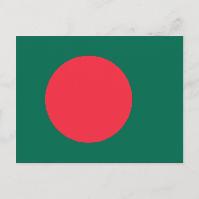 Patriotic Bangladeshi Flag Postcard (Front)