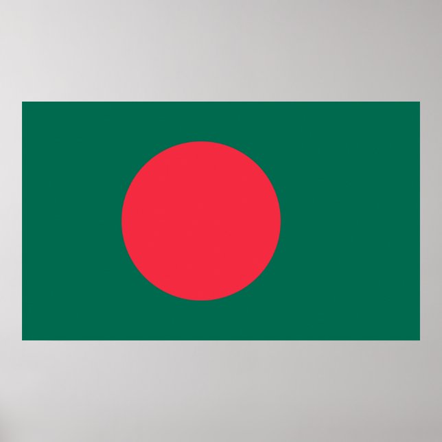 Patriotic Bangladeshi Flag Poster (Front)