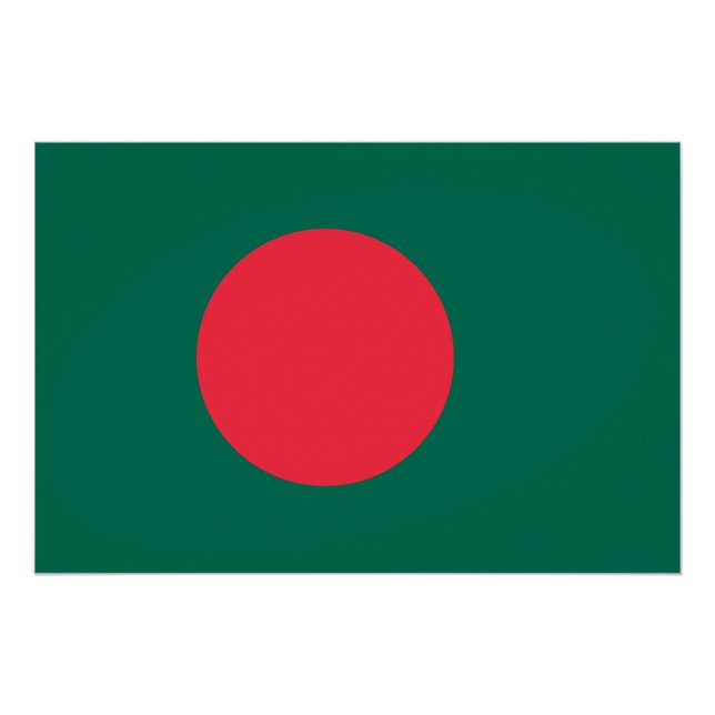 Patriotic Bangladeshi Flag Poster (Front)