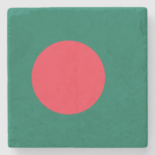 Patriotic Bangladeshi Flag Stone Coaster