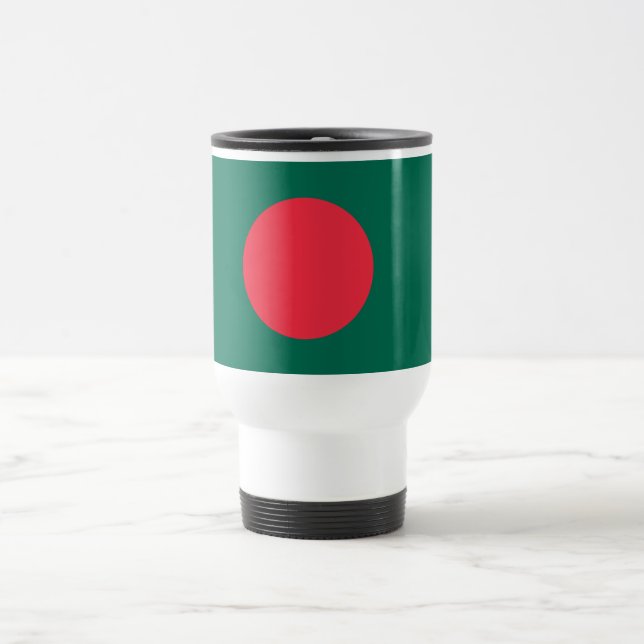 Patriotic Bangladeshi Flag Travel Mug (Center)