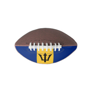 Patriotic Barbados Flag American Football