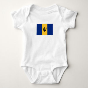 Patriotic Barbados Flag Baby Bodysuit