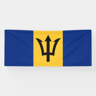 Patriotic Barbados Flag Banner