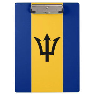 Patriotic Barbados Flag Clipboard