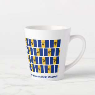 Patriotic Barbados Flag Hospitality Latte Mug