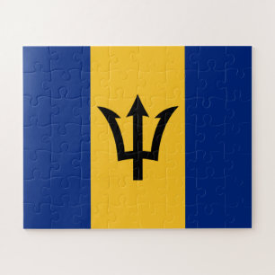 Patriotic Barbados Flag Jigsaw Puzzle