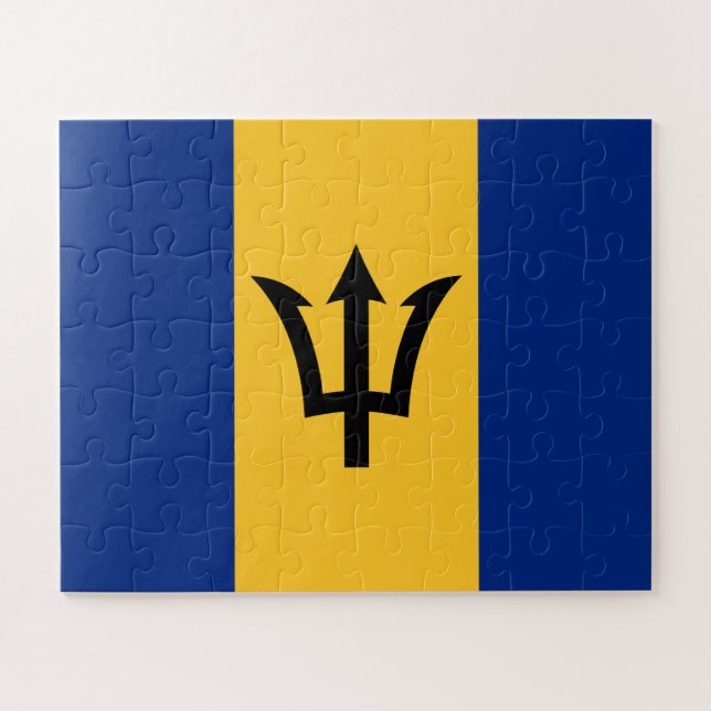 Patriotic Barbados Flag Jigsaw Puzzle (Horizontal)