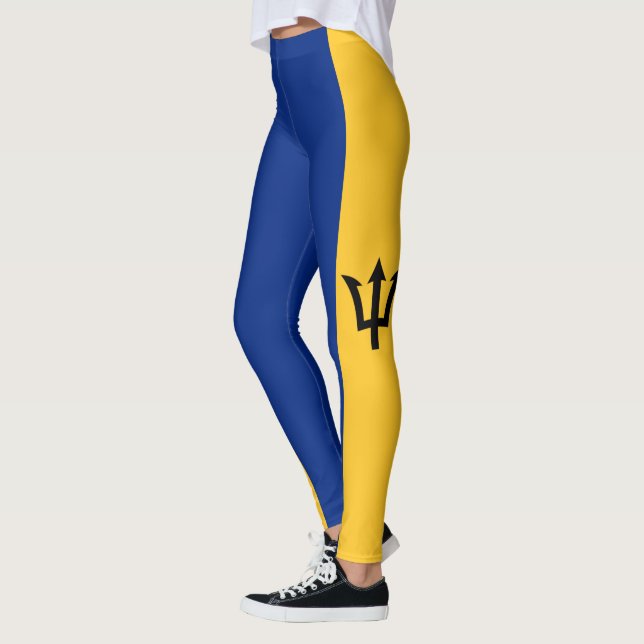 Patriotic Barbados Flag Leggings (Left)