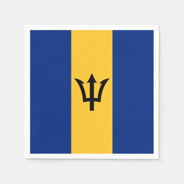 Patriotic Barbados Flag Napkin (Front)