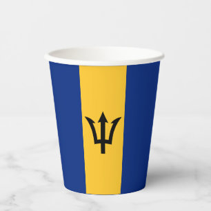 Patriotic Barbados Flag Paper Cups