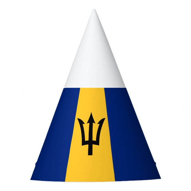Patriotic Barbados Flag Party Hat (Front)