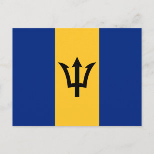 Patriotic Barbados Flag Postcard