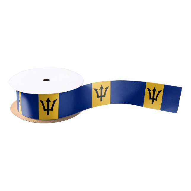 Patriotic Barbados Flag Satin Ribbon (Spool)