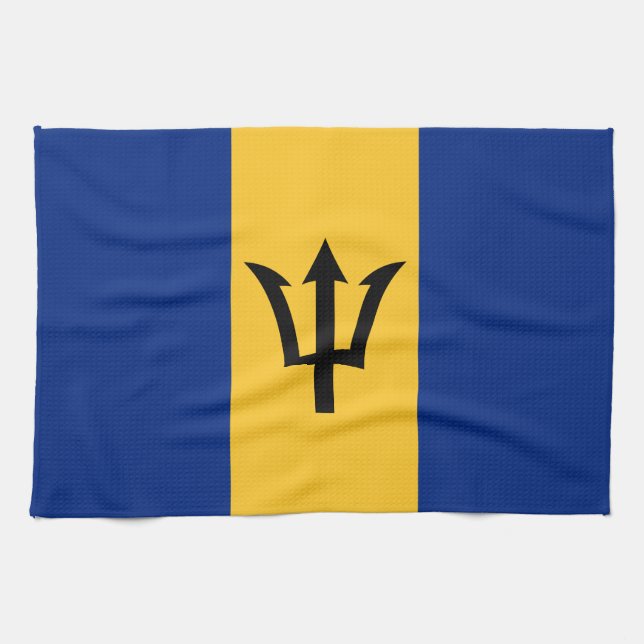 Patriotic Barbados Flag Tea Towel (Horizontal)