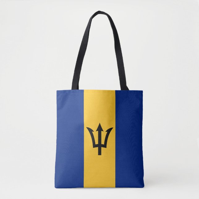 Patriotic Barbados Flag Tote Bag (Front)