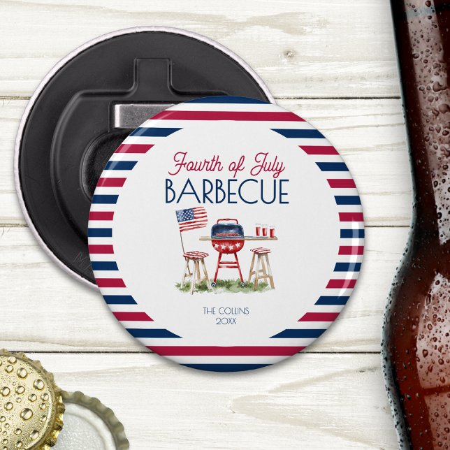 Patriotic Barbecue Flag 4th of July Summer Party Bottle Opener (Patriotic Barbecue Flag 4th of July Summer Party Bottle Opener)