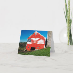 Patriotic Barn Card